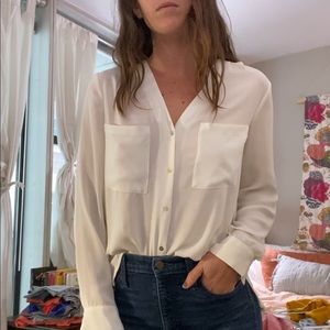 H&M Sheer White Buttondown